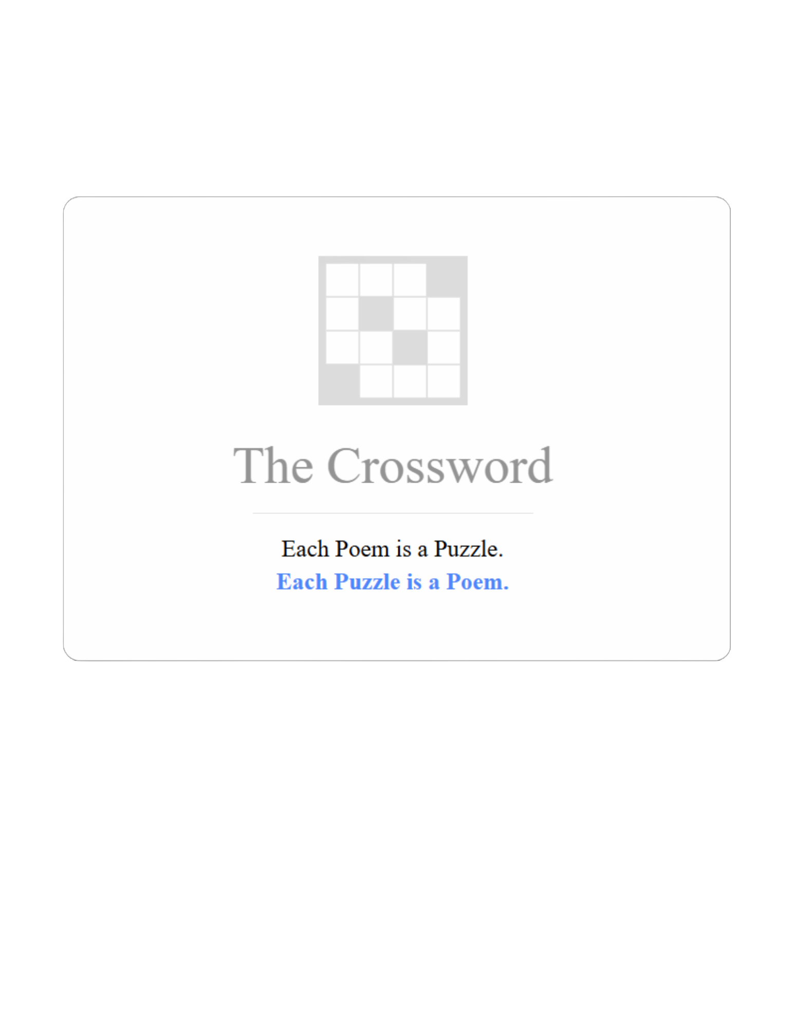 Crosswords
